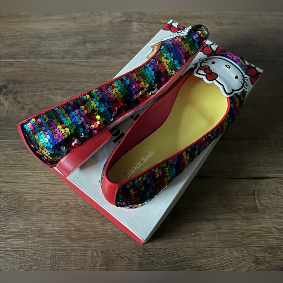 HELLO KITTY (MODCLOTH)-Colorful Sequins Women's Flats - Picture 10 of 14